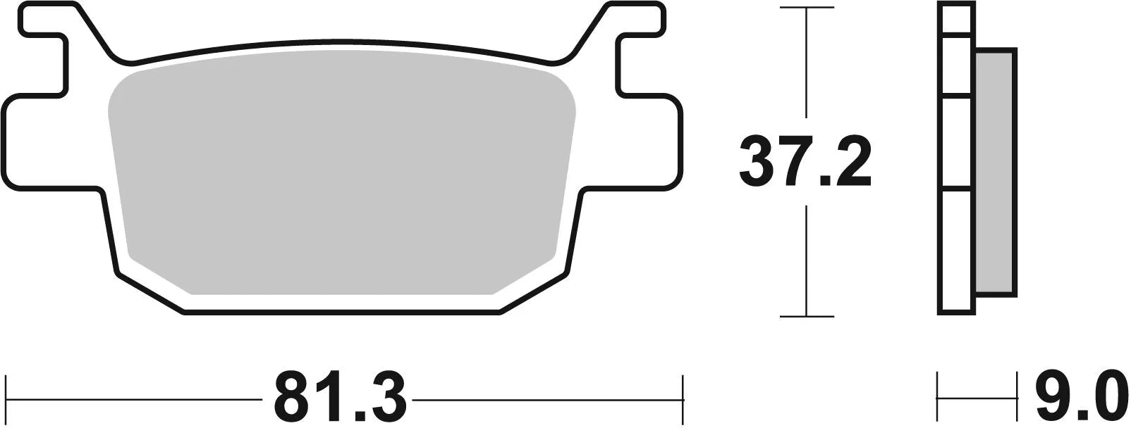 Sbs Ms Scooter Maxi Spiekane Klocki Hamulcowe - Tył