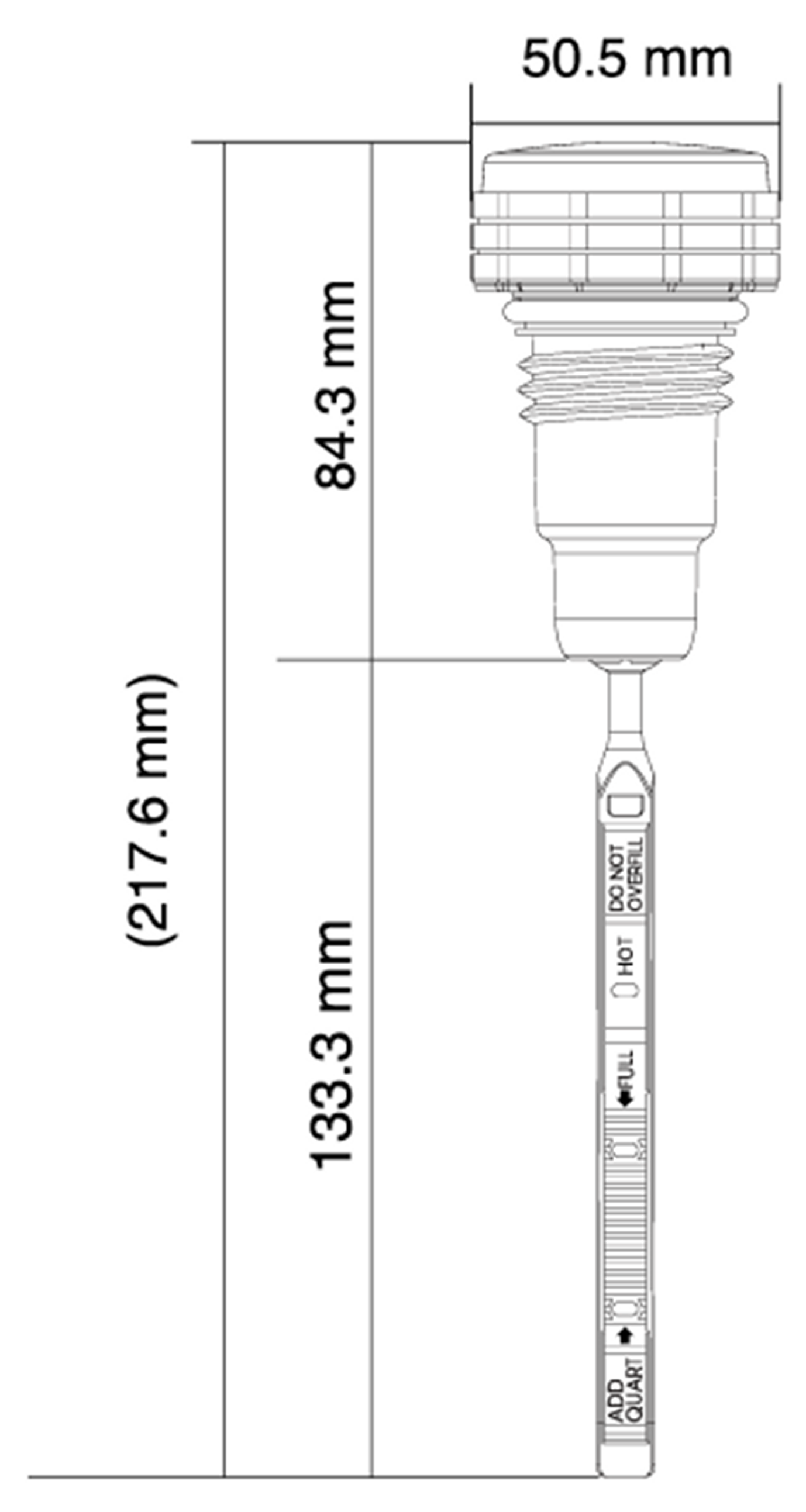 Koso Oil Dipstick for Touring with Lcd Screen – Gas- & Oil Tank
