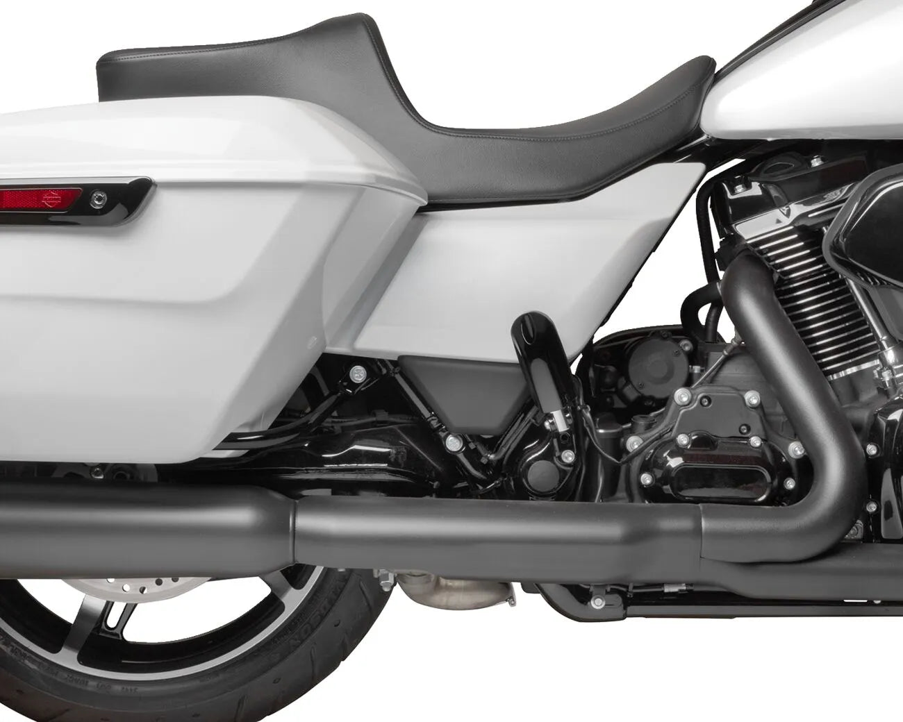 2-Up Drag Specialties Predator Iii Seat - Black Vinyl - For Harley Davidson