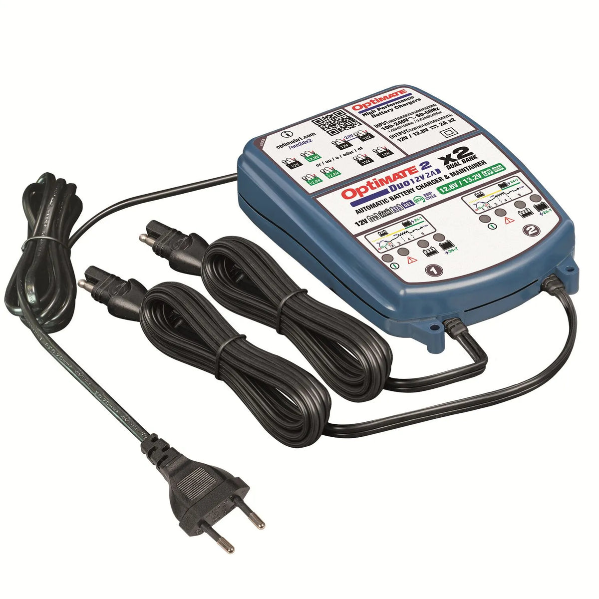 Tecmate Optimate 2 Duo: 12v 2a Battery Maintainer