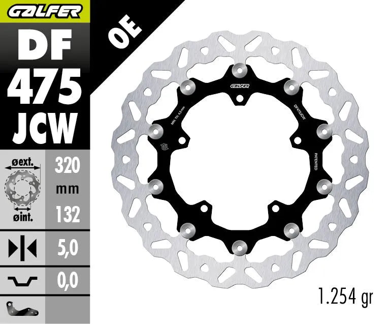 Galfer Floatech Wave Brake Rotor For Road Bikes - Front
