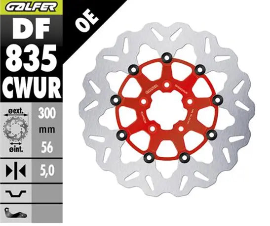 Galfer Floating Wave Brake Rotor For Motorcycles - Front