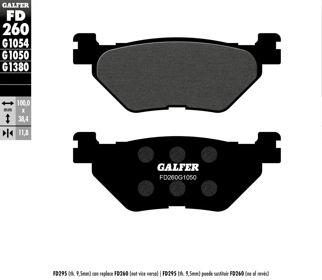 Galfer Semi-metallic Brake Pads - Oem Replacement - Rear