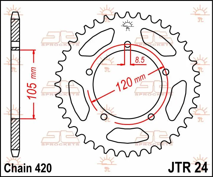 Jt Sprockets Steel Rear Sprocket - 50t