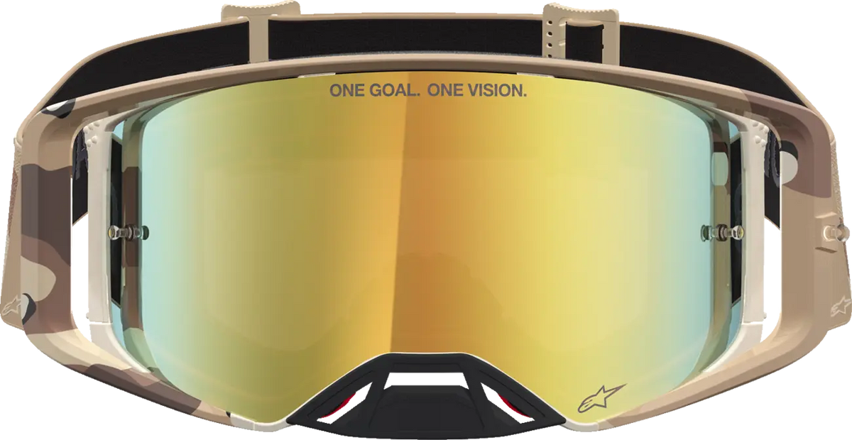 Alpinestars Supertech Lone Goggle Camo Desert Mirror-Gold