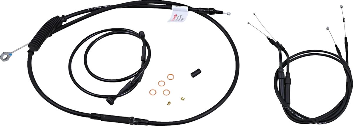 Burly Brand Jail Bar Cable Kit 10" T-Bars Harley XL 2004-2006