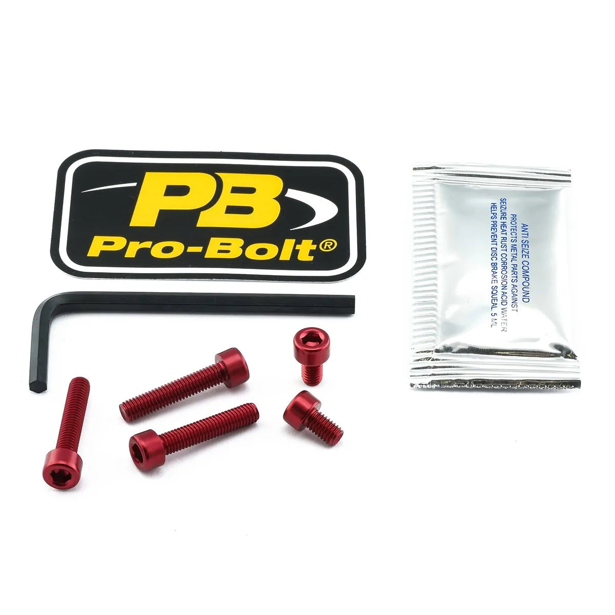 Pro Bolt Aluminium Fuel Cap Kit - Red