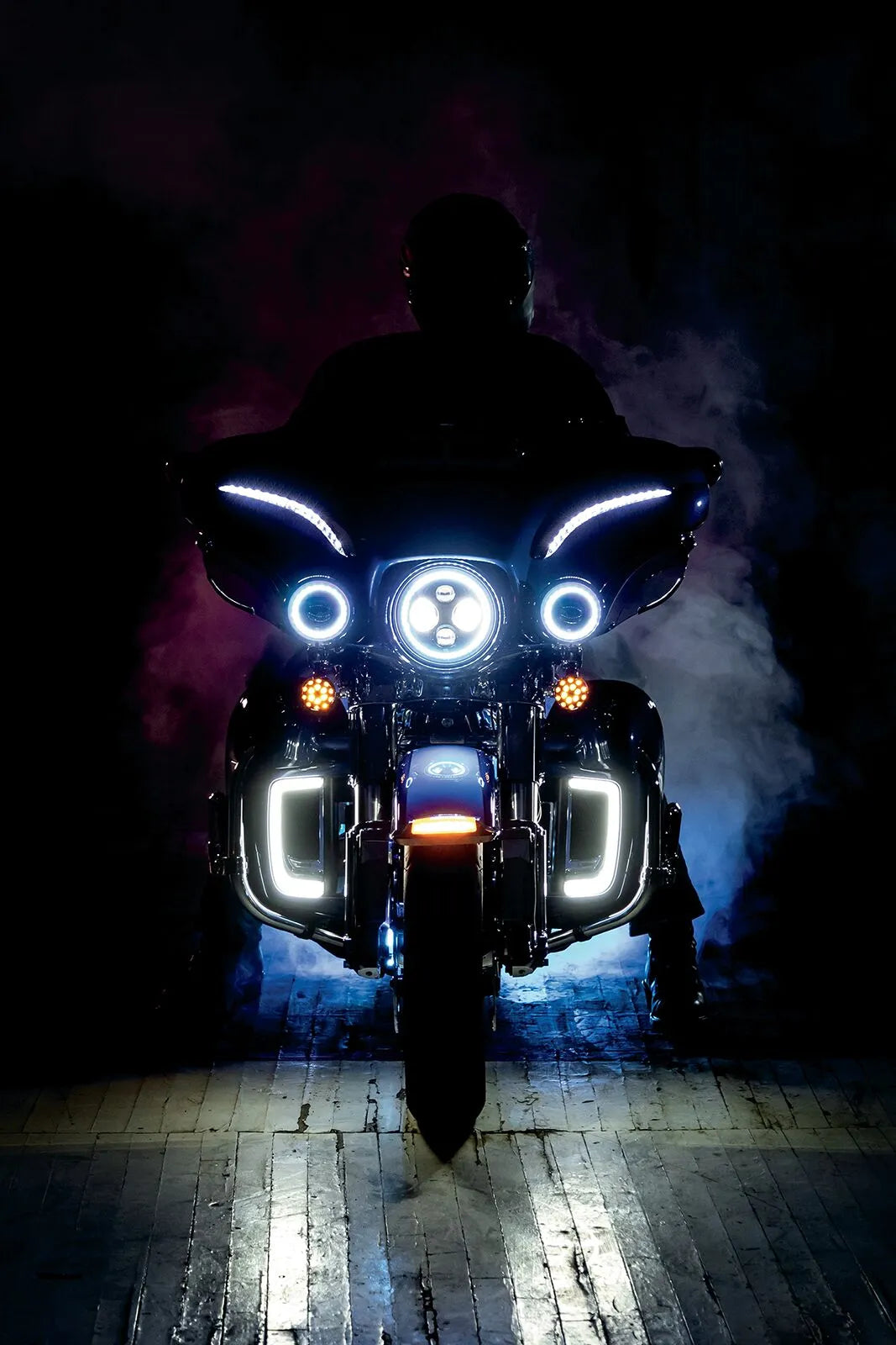 Kuryakyn Tracer LED Fairing Lower Grill Inserts - Clear Lens - KUR5063