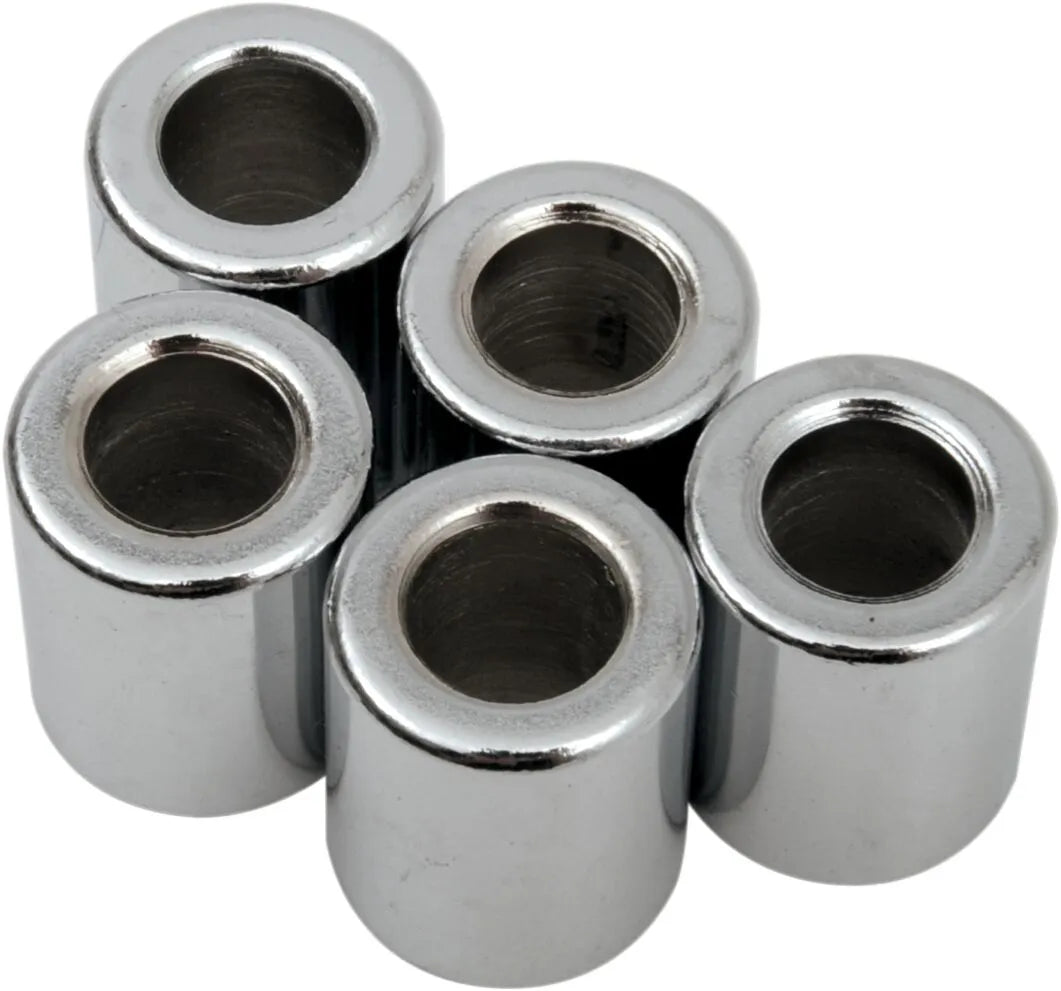 Drag Specialties Chrome Spacers for 3/8" Bolts (5-Pack)