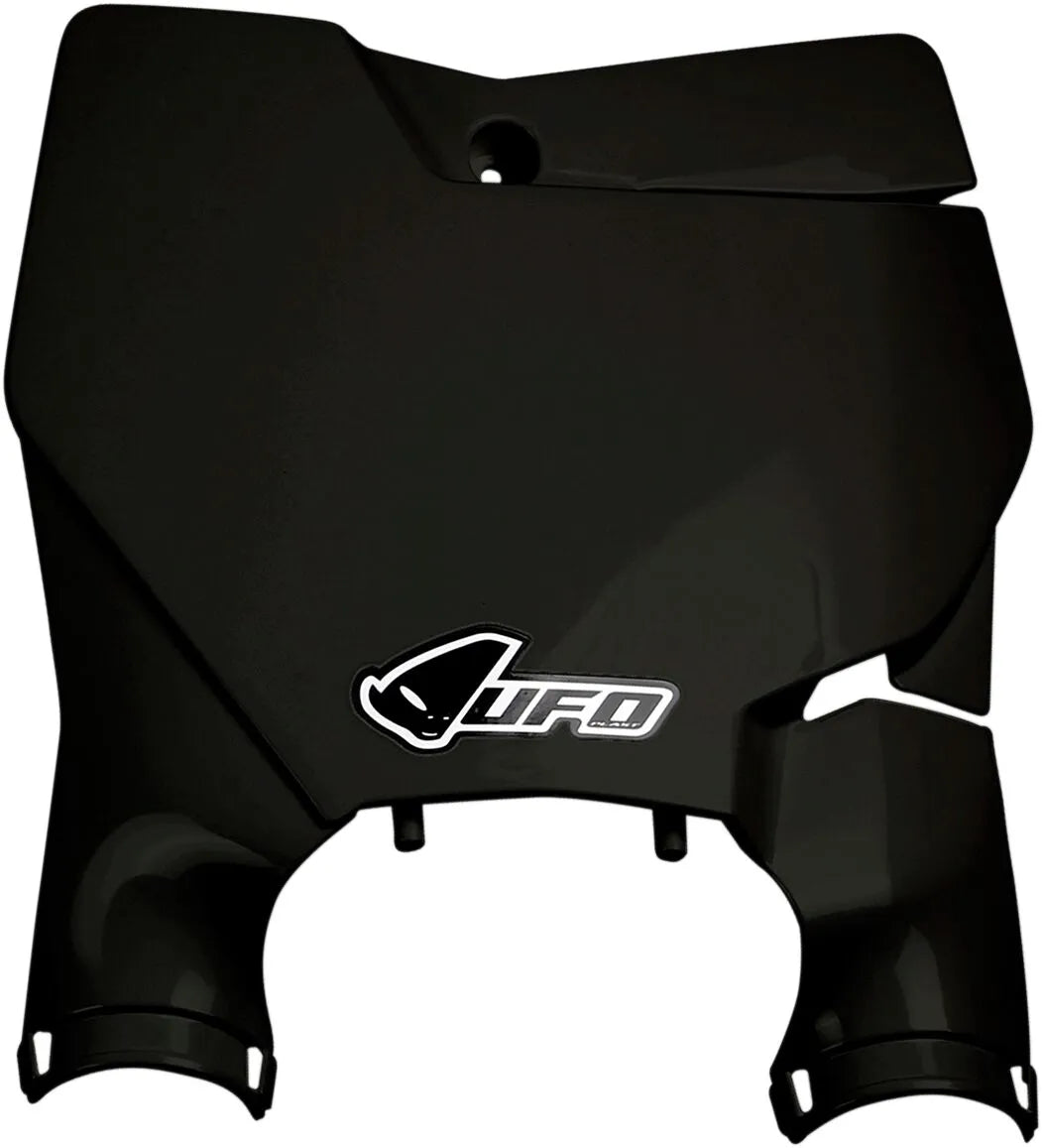Ufo Stadium Number Plate With Fork Guards - Black