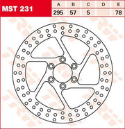 Tarcza Hamulcowa Stała Okrągła Trw Do 250-299mm - Przód