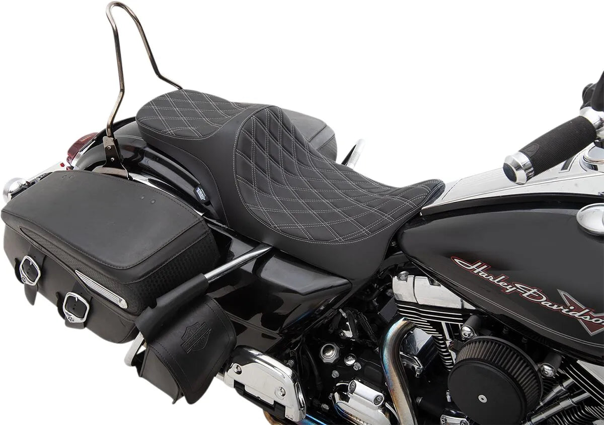 Drag Specialties Predator Iii 2-up Seat - For Harley Davidson