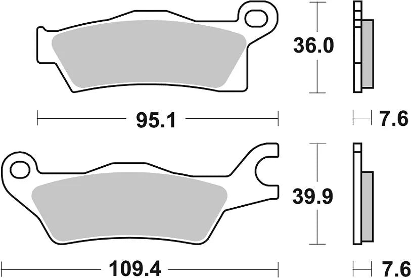 Sbs Rsi Offroad Racing Spiekane Klocki Hamulcowe - Przód i Tył
