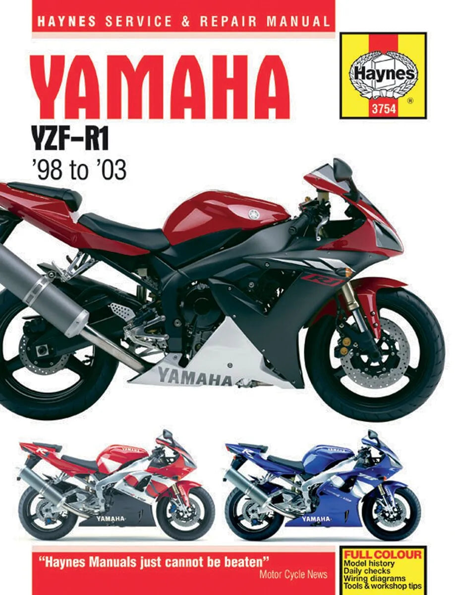 Haynes Repair Manual for Yamaha YZF-R1 1000 1998-2003