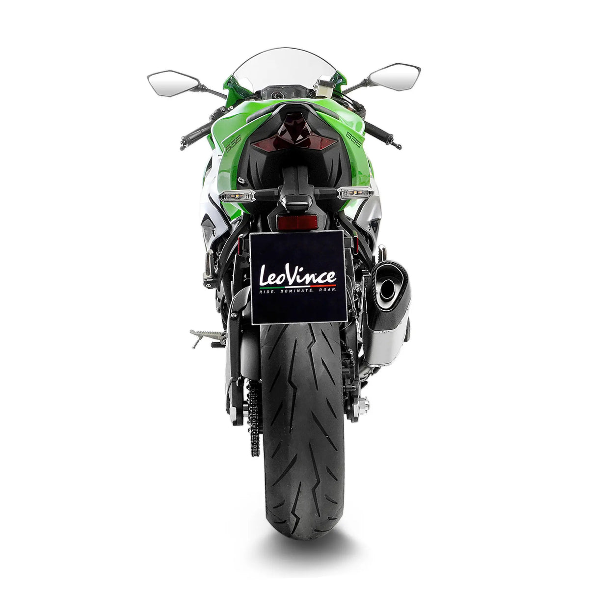 Leovince LV-14R Stainless Steel Slip-On Muffler for Kawasaki