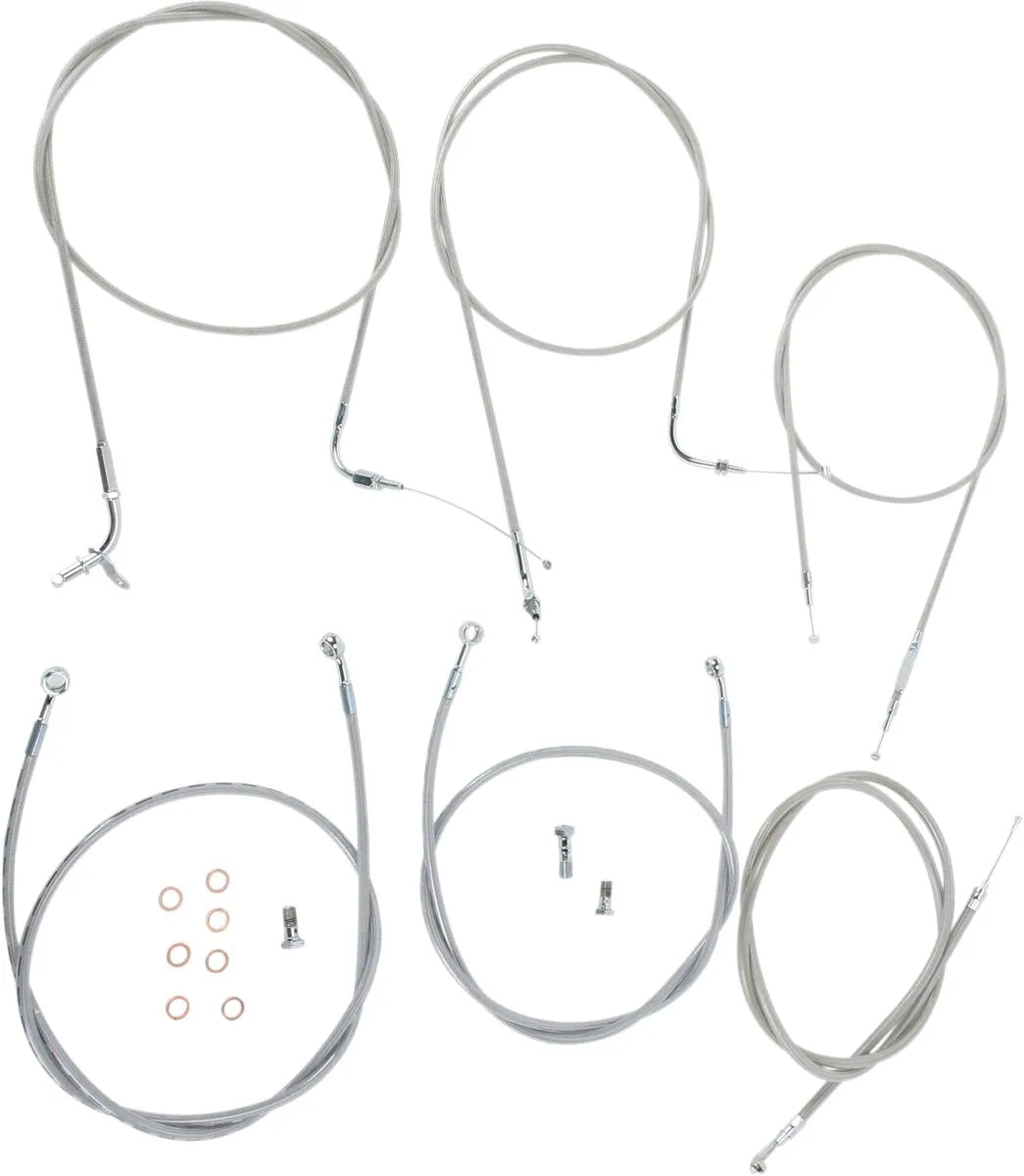 BARON Stainless Handlebar Cable/Line Kit for 18"-20" Handlebars