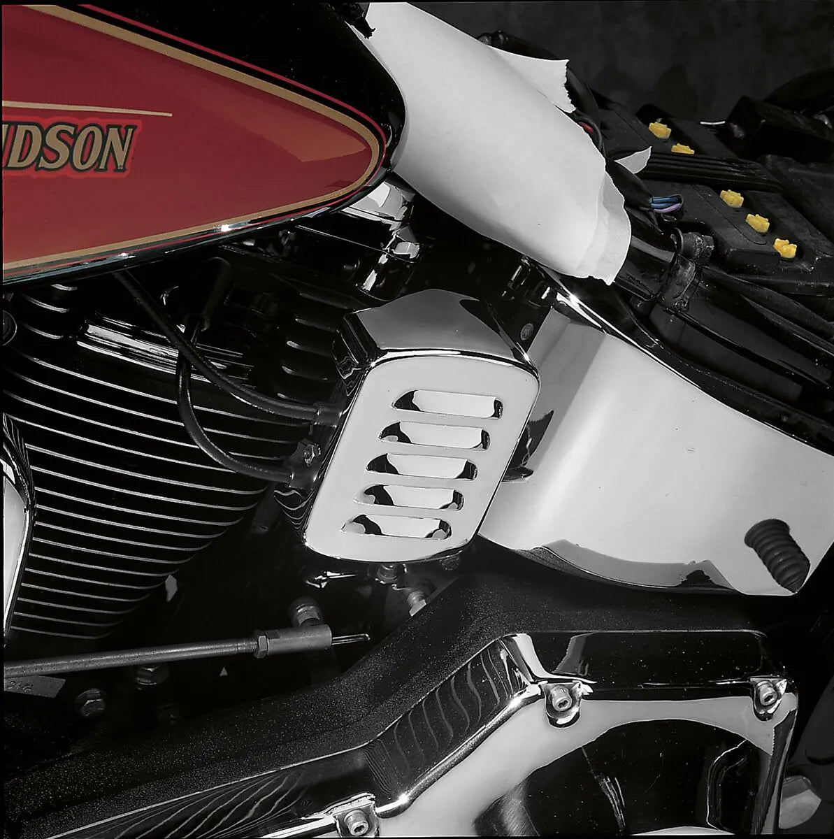 Drag Specialties Louvered Coil Cover - Chrome