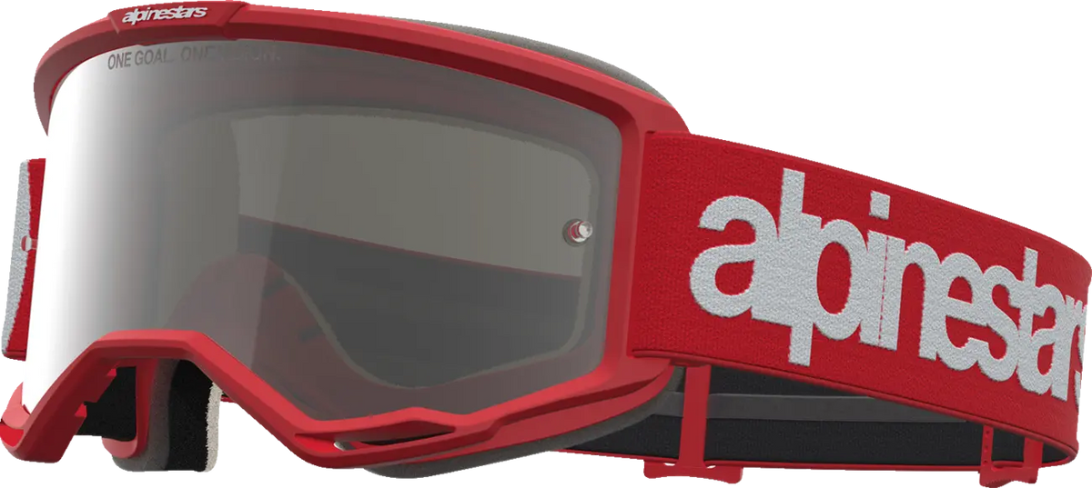 Alpinestars Vision 5 Hone Goggle Red White Mirror-Silver