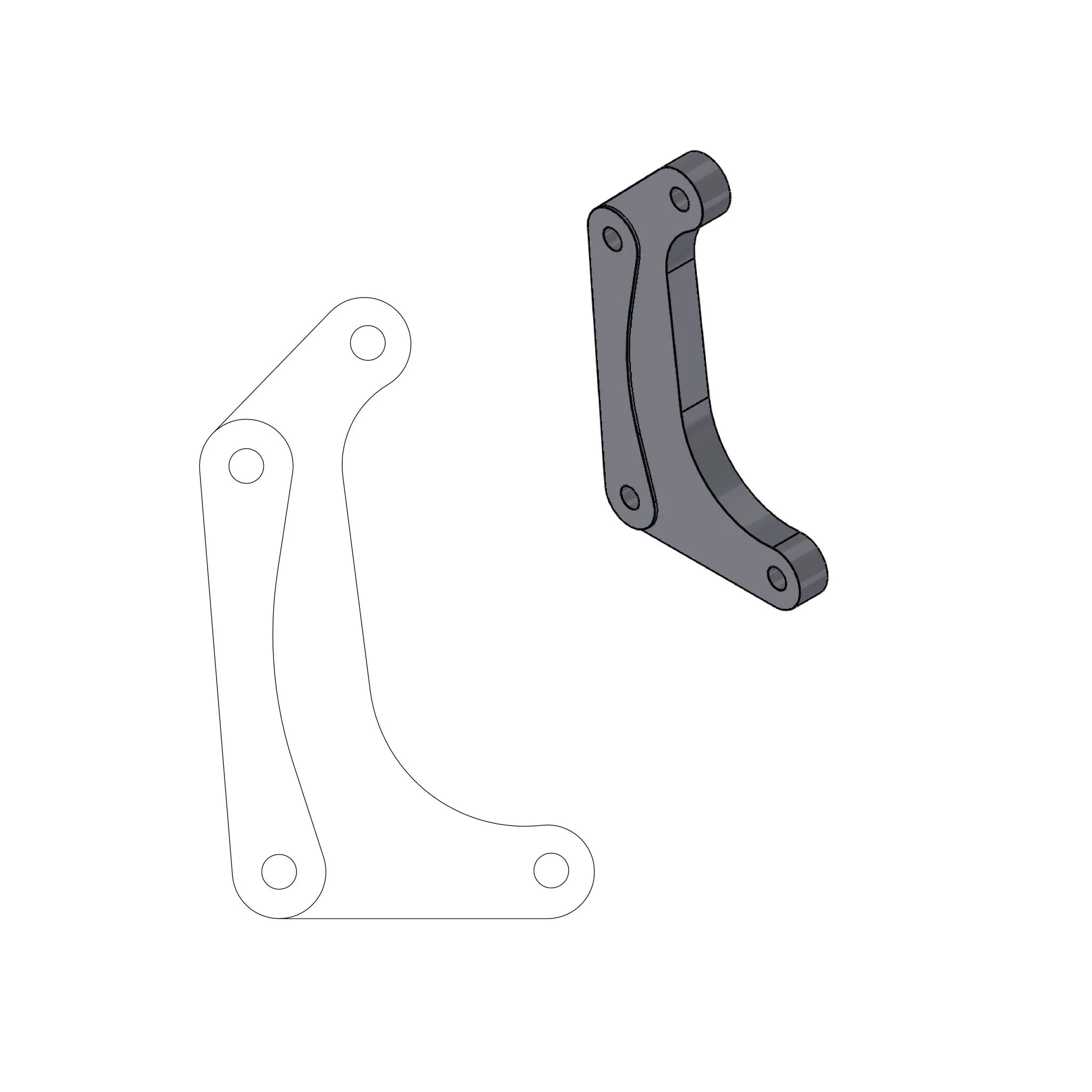 Moto-master Supermoto Racing Rotor Adapter Bracket