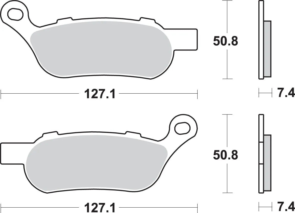 Klocki Hamulcowe Spiekane SBS Do Harley/Buell - Tył