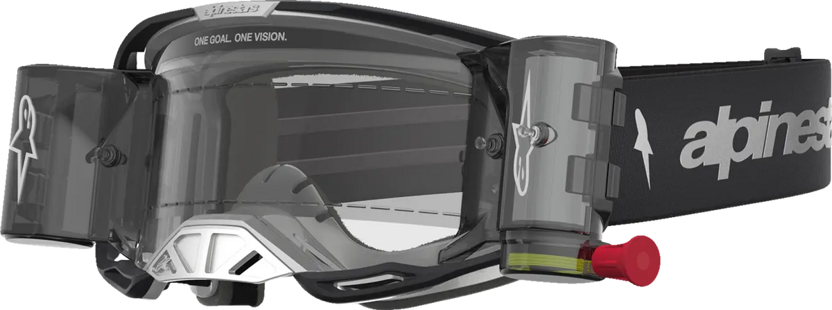 Alpinestars Vision 8 Amber Roll-Off Goggle Black/Silver/Clear