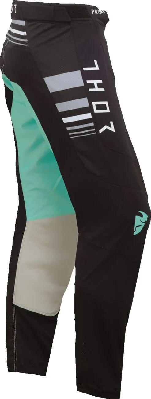 Thor Women's Prime Blaze Pants - Black/Light Gray/Green