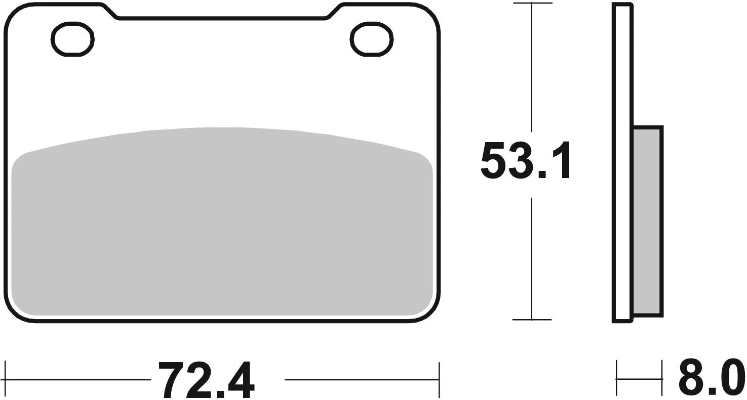 Sbs Ms Scooter Maxi Spiekane Klocki Hamulcowe - Przód