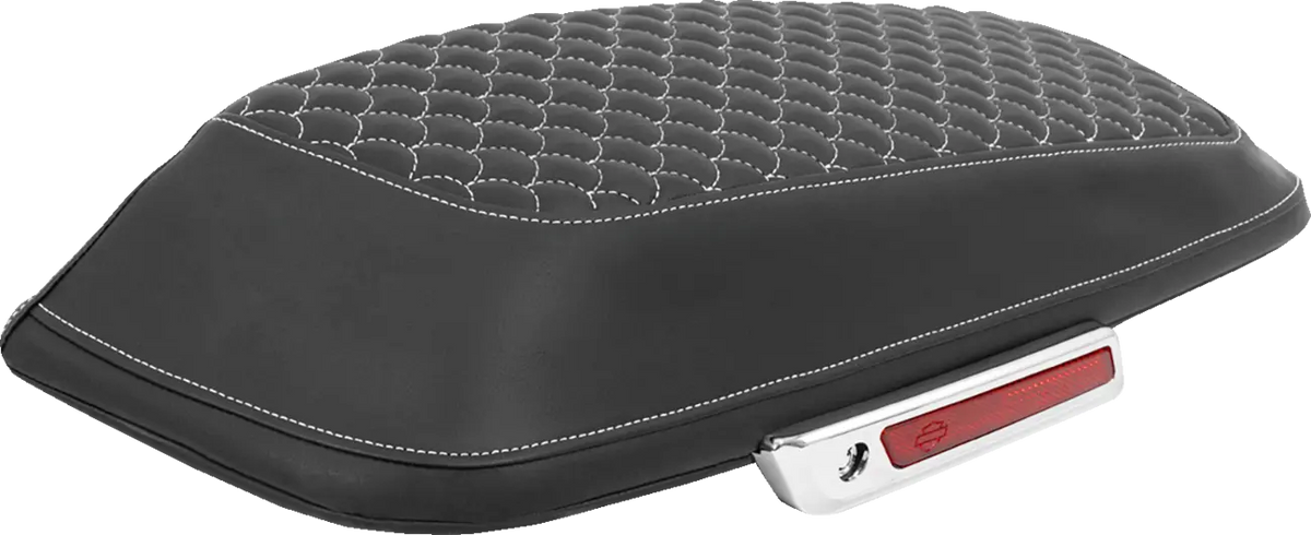 Saddlemen Dragon Scale Saddlebag Lid Covers Black White