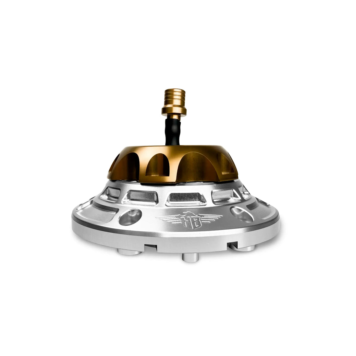 Heinz Bikes Performance Vented Fuel Cap Silver/Bronze for Harley