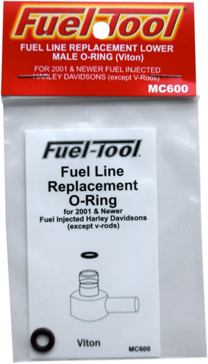 Fuel-Tool Fuel Line Viton O-Ring Male End Black for H-D 01-26