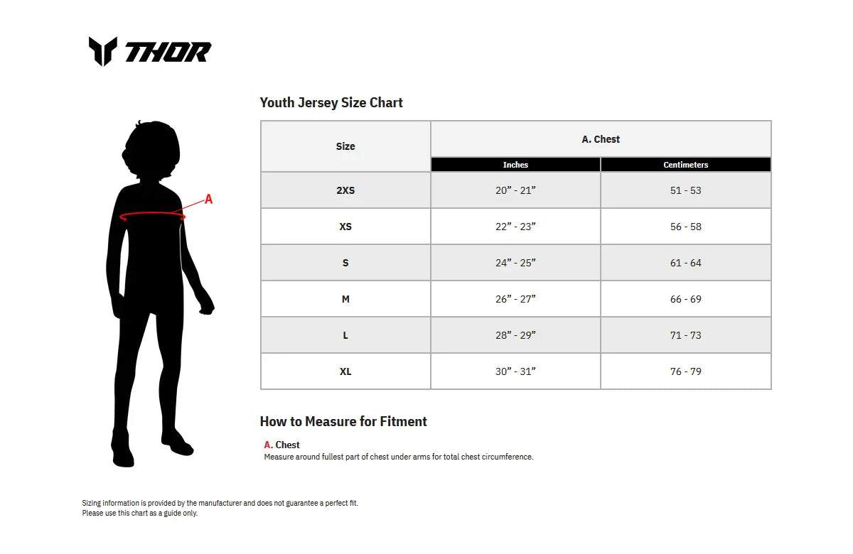 Thor Youth Sportmode Punk'd Jersey Charcoal/Green