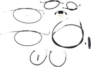 LA CHOPPERS Black Vinyl Cable/Brake Line Kit 12-14" Ape Hanger