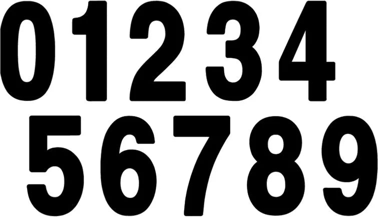 Factory Effex Pro Numbers Plate Graphic - Black 8"