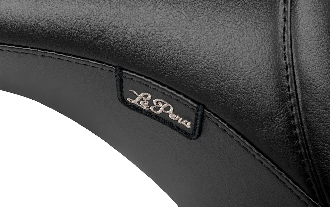 Le Pera Maverick Seat - Black Vinyl Motorcycle Seat - For Harley Davidson