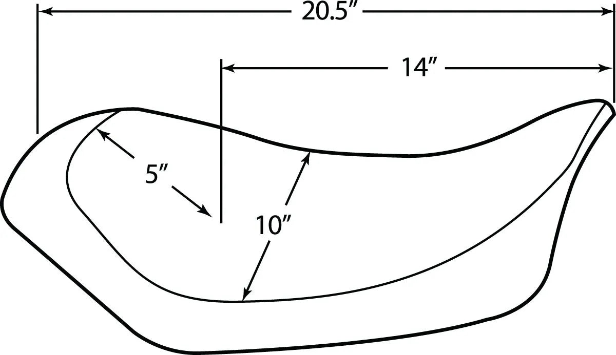 Drag Specialties Low Solo Seat - Black - For Harley Davidson