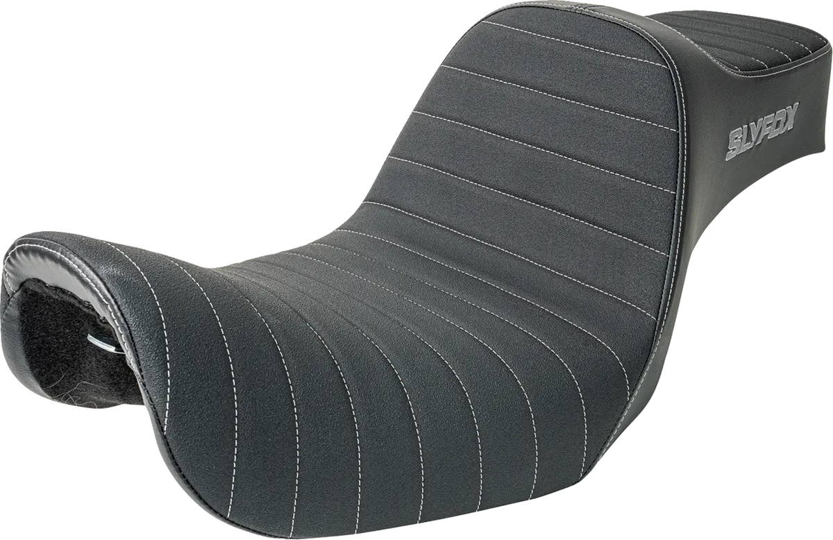 Slyfox High Noon Seat Silver Stitching for Dyna 2006-2017