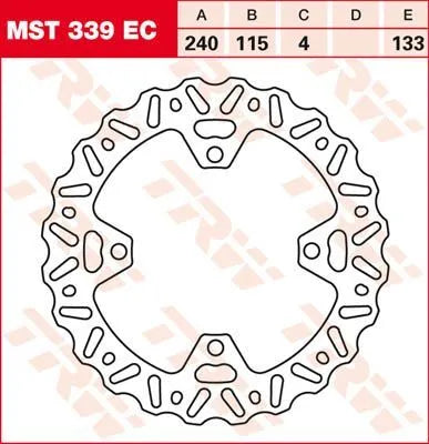 Tarcza Hamulcowa Trw Ec Cross Design - Tył