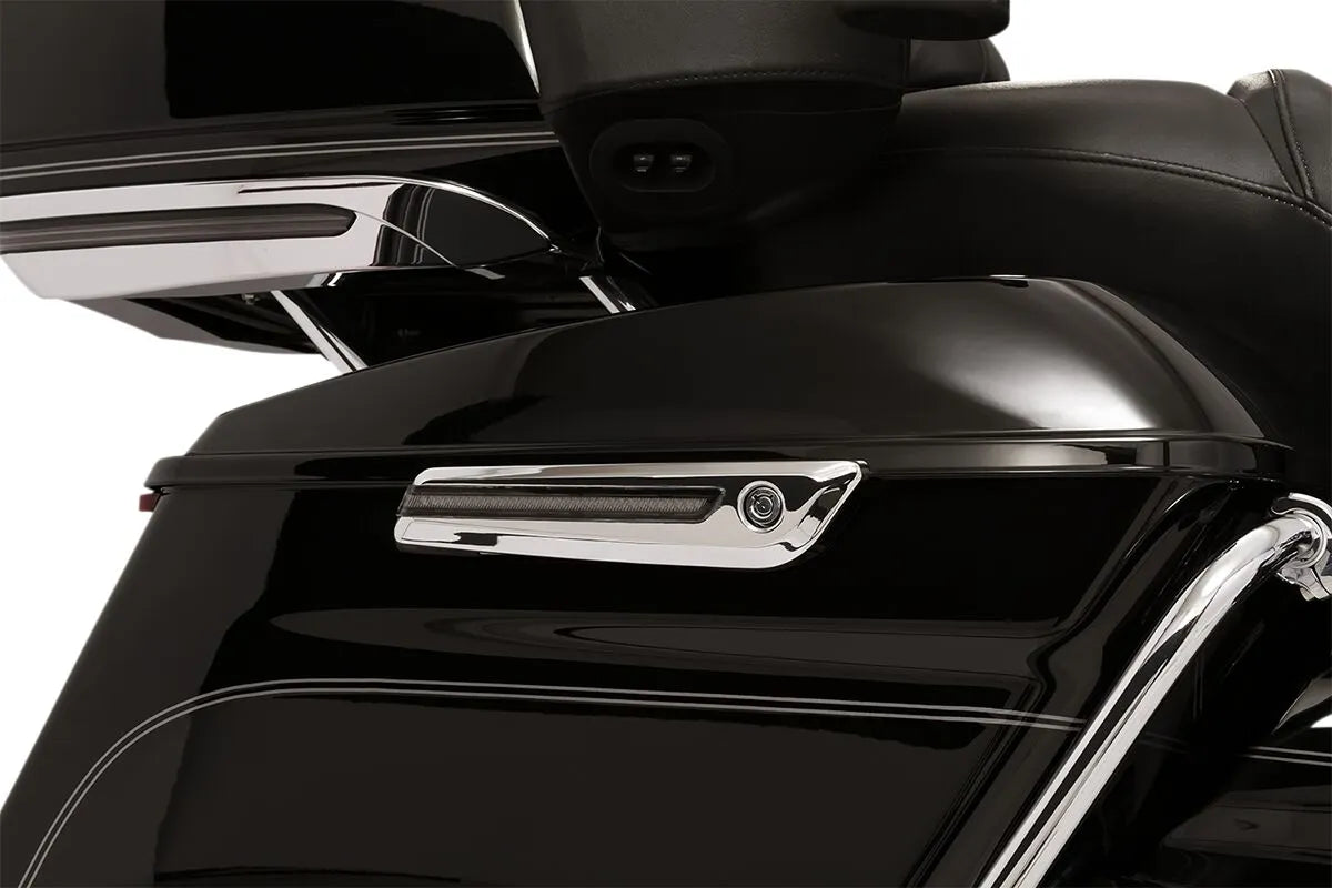 Ciro Led Saddlebag Hinge Covers - Chrome