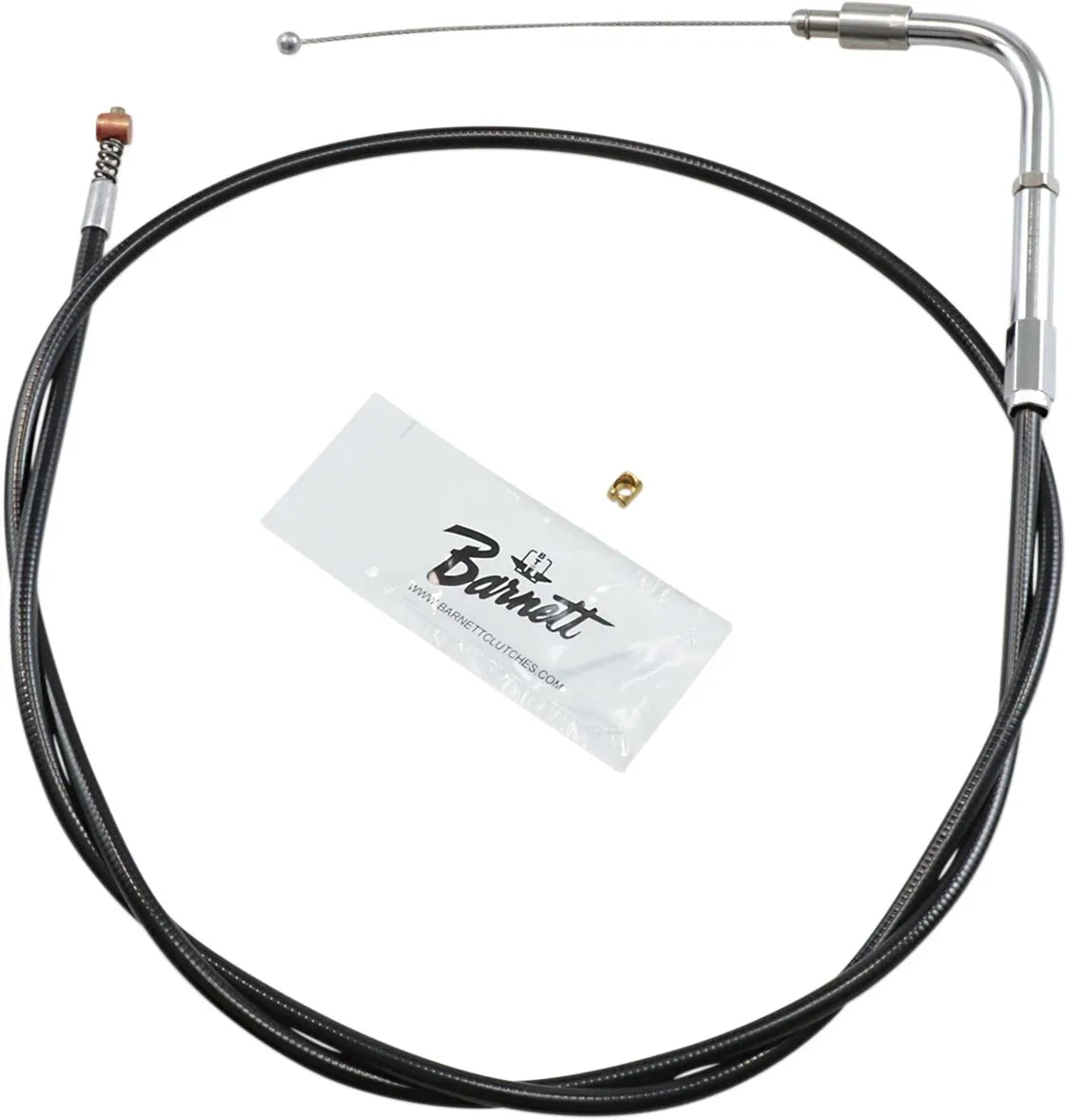 Barnett Black Vinyl Throttle Idle Cable +6" for Harley Davidson