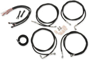 LA CHOPPERS Complete Black Vinyl Braided Handlebar Cable/Brake