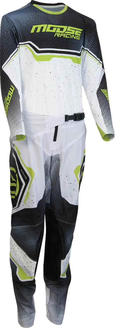 Moose Offroad Youth Qualifier Pants - Black/Green/White