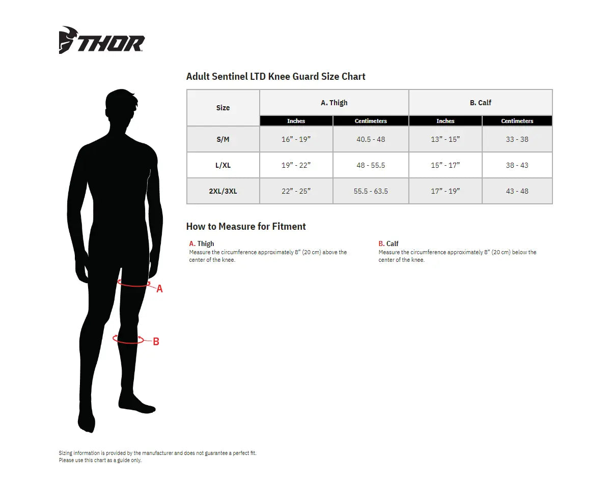 Thor Sentinel Knee Guards Black