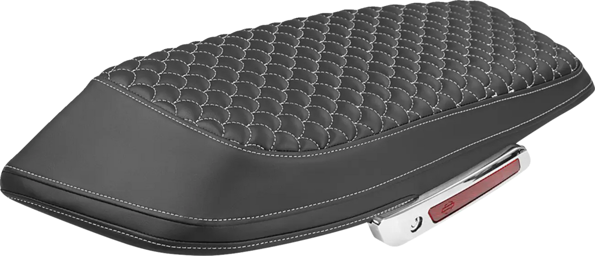Saddlemen Roadsofa Dragon Scale Saddlebag Lid Covers White Stitch