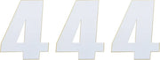 Moose Offroad Vinyl Race Numbers 4.5" White (3-pack)