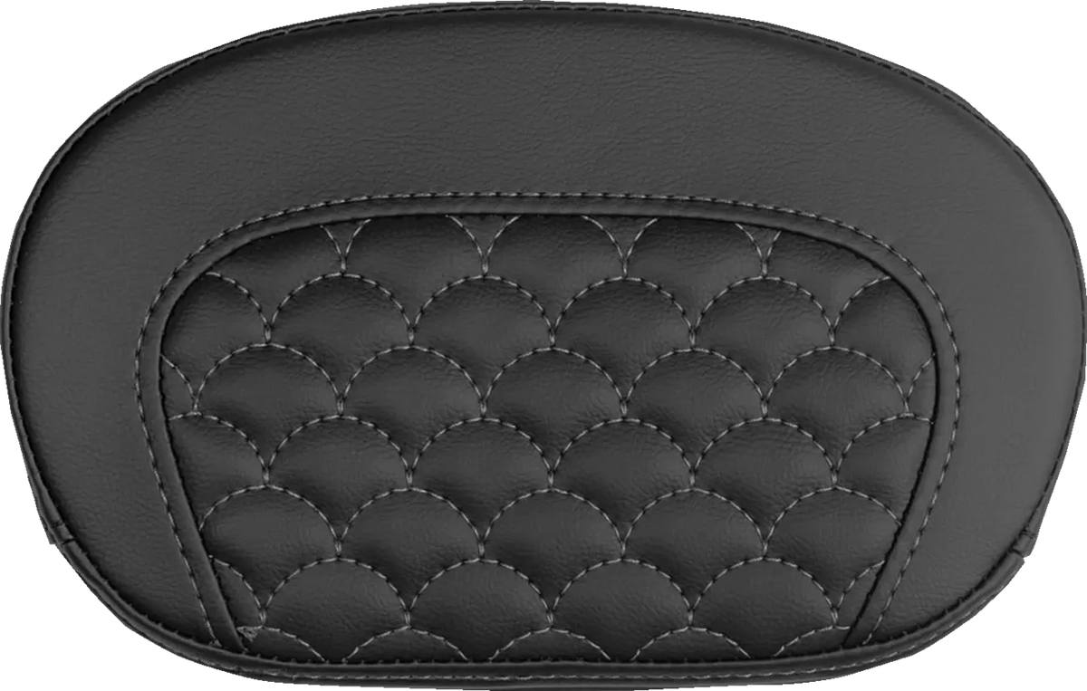 Saddlemen Mini Contour Diamond Gray Stitch Sissy Bar Pad for H-D