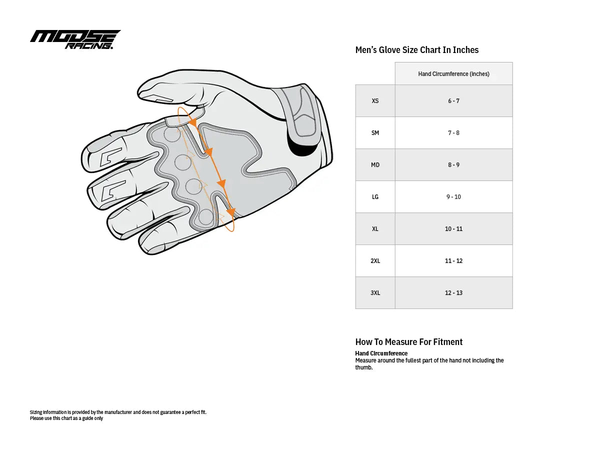 Moose Offroad Full Finger Glove Liners Gray