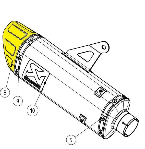 Akrapovic V-ec398 Końcówka Tłumika - Zamiennik