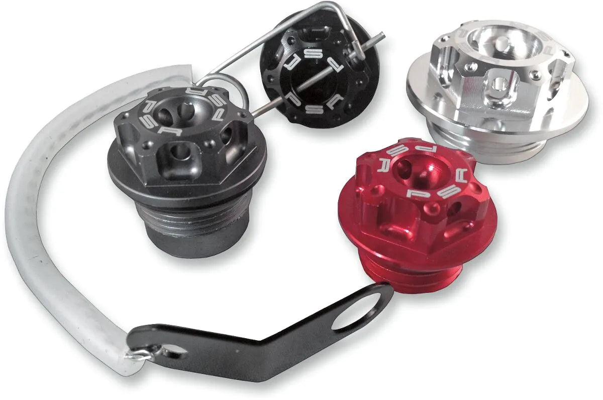 Psr Oil Filler Cap Kit - Silver Anodized Aluminum