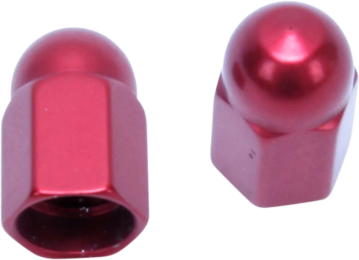 Barnett Red Anodized Valve Stem Cap Pair