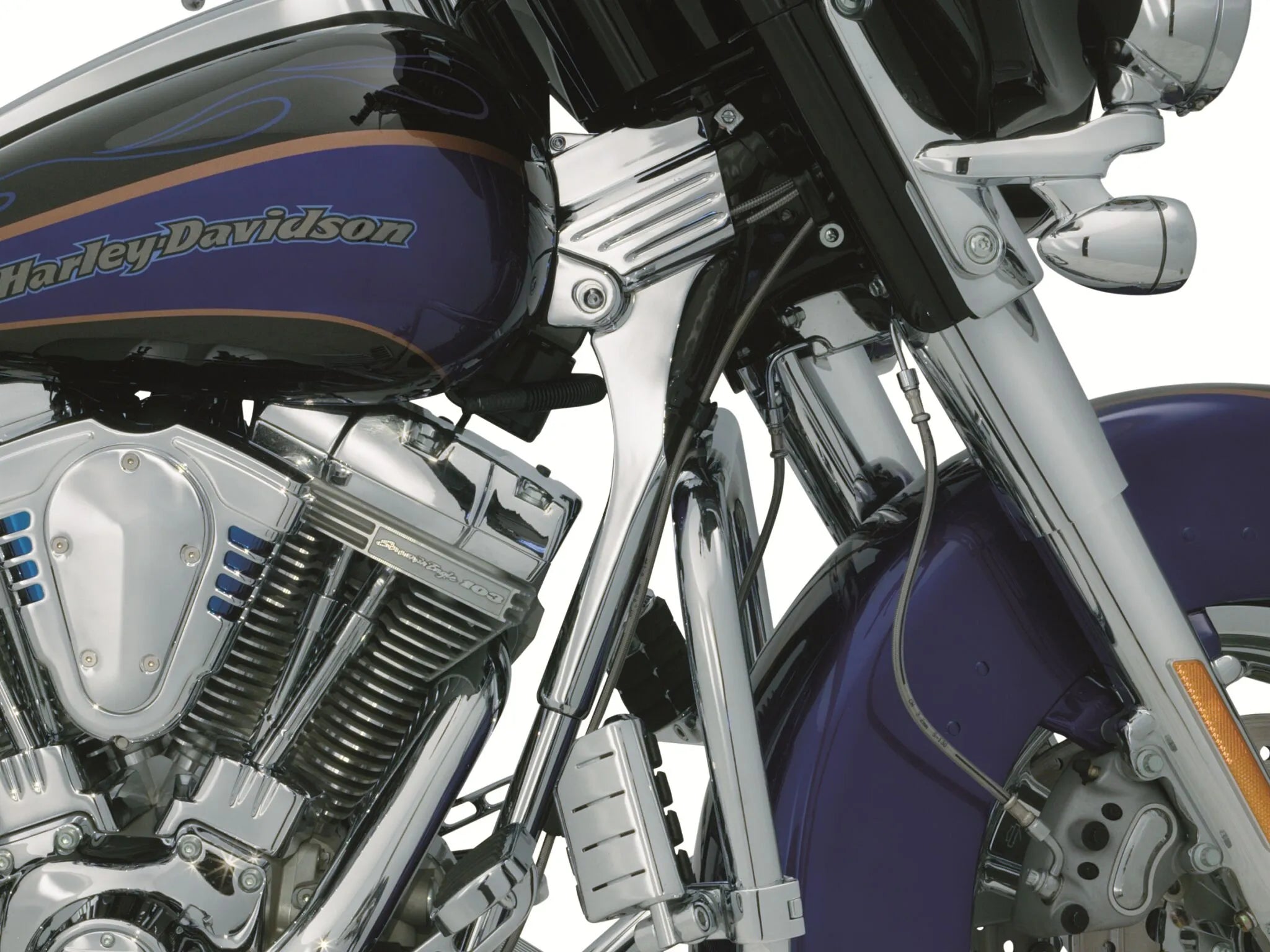 Kuryakyn Deluxe Neck Cover Kit Chrome Frame